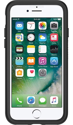 OtterBox Black Phone case with Buffalo Bulls Tide White Marble Background