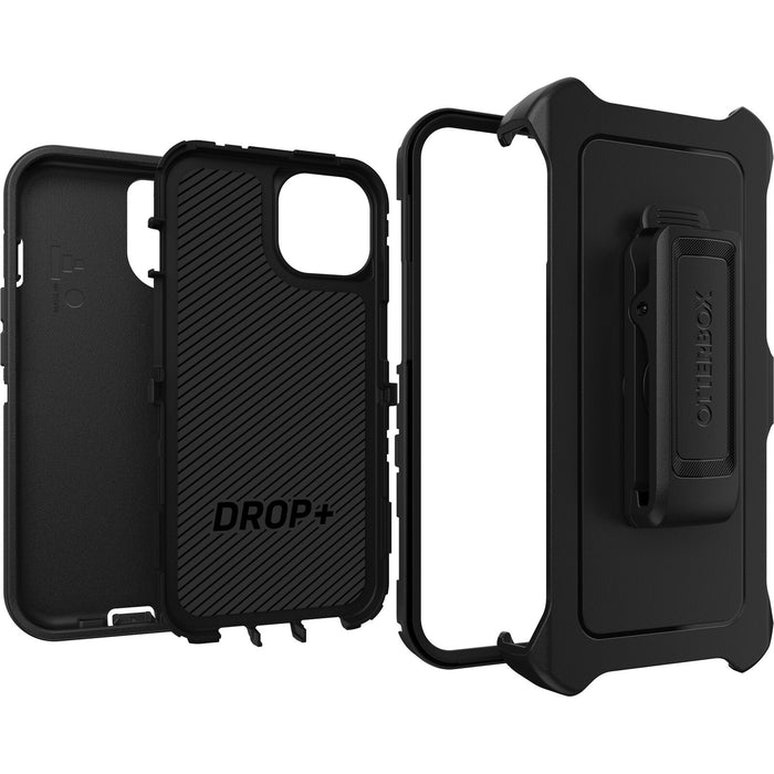 OtterBox Black Phone case with Atlanta Braves Primary Logo on Wood Design